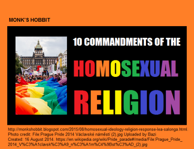 10 Commandments of the Homosexual Religion